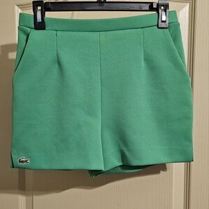 Vintage 1960's Lacoste Haymaker Bright Green Shorts. Retro Polyester Shorts
